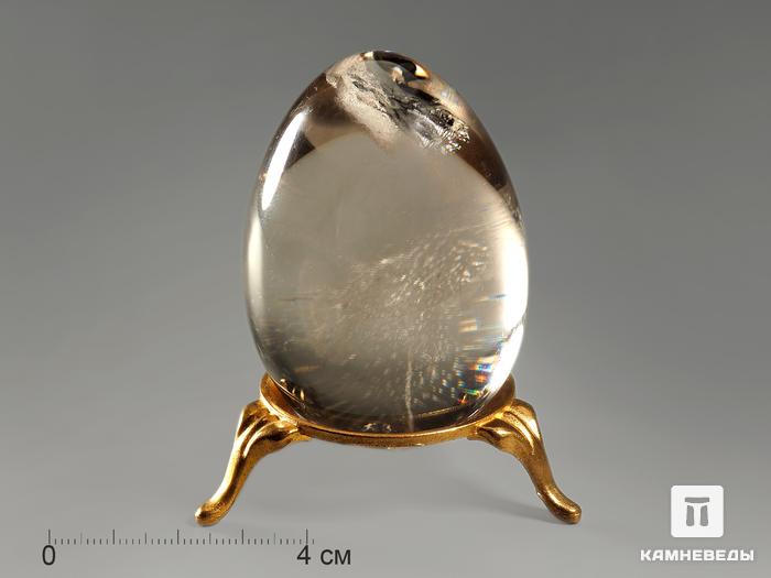 Яйцо из дымчатого кварца (раухтопаза), 6,5х4,6 см, 9385, фото 1