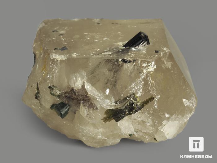 Кристалл турмалина (верделита) в кварце, 7х6,1х4 см, 9472, фото 2