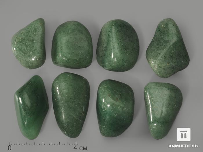 Авантюрин зелёный (тёмный), крупная галтовка 3,5-4,5 см (25-30 г), 9527, фото 1