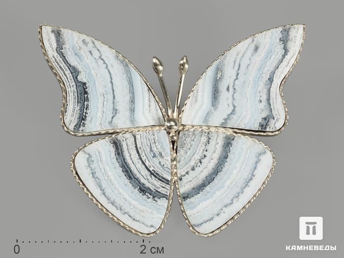 Брошь «Бабочка» с агатом, 4,2х3,4 см, 1200, фото 1