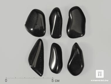Обсидиан. Обсидиан чёрный, крупная галтовка 2,5-4 см (5-10 г)