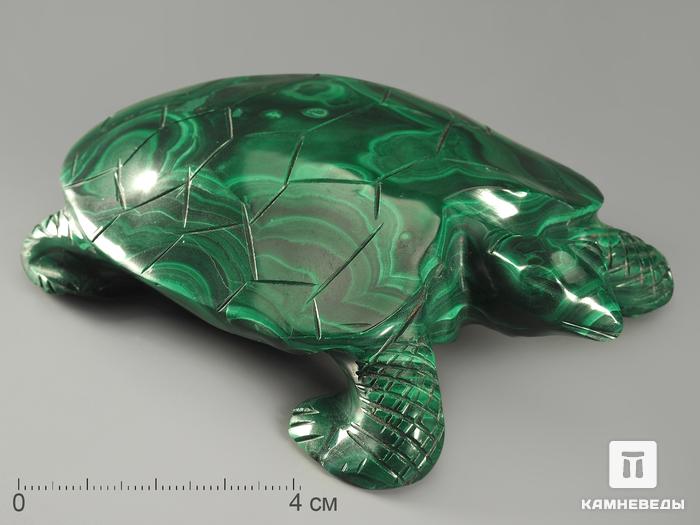 Черепаха из малахита 11,4х7,9х2,2 см, 9677, фото 1