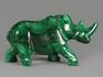 Носорог из малахита, 8,1х4,1х2,7 см, 9708, фото 3