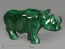 Носорог из малахита, 8,9х3,8х1,8 см, 609, фото 1