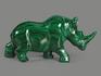 Носорог из малахита, 9,1х4,3х2,4 см, 9707, фото 3