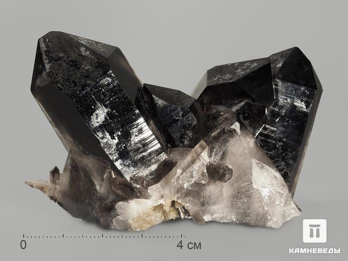 Раухтопаз (дымчатый кварц), сросток кристаллов 8,1х5,2х4,7 см, 7541, фото 1