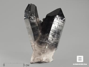 Морион (чёрный кварц). Морион (чёрный кварц), сросток кристаллов 9,6х6х5 см