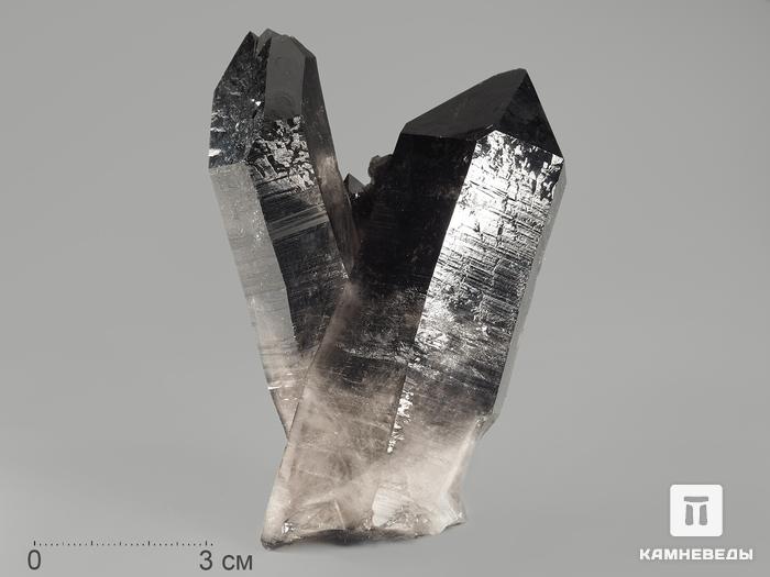 Морион (чёрный кварц), сросток кристаллов 9,6х6х5 см, 9940, фото 1
