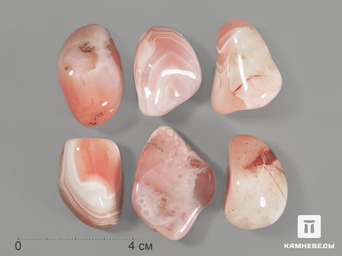 Агат розовый, крупная галтовка 3,5-4 см (20-25 г), 4929, фото 1