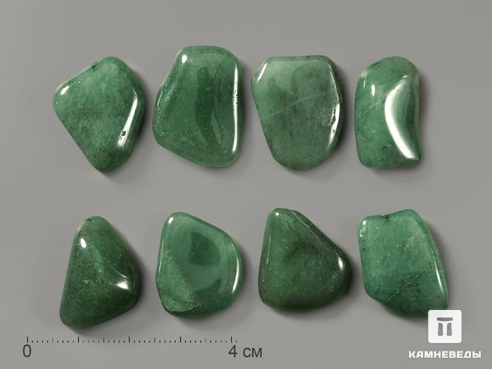 Авантюрин зелёный (тёмный), галтовка 1,5-2 см, 10151, фото 1