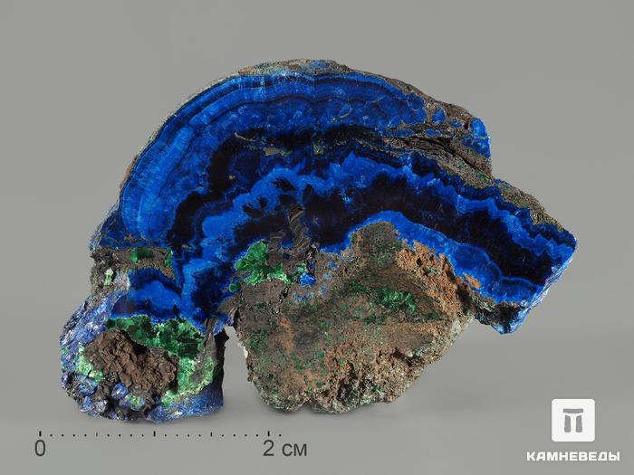 Азурмалахит, полированный срез 4,8х3,3х0,6 см, 10073, фото 2