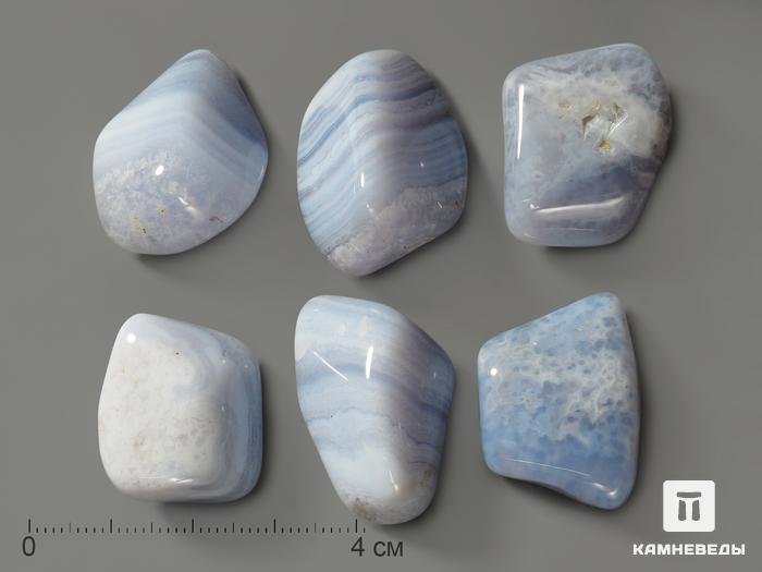 Агат голубой (сапфирин), крупная галтовка 2,5-3 см (5-10 г), 10135, фото 1