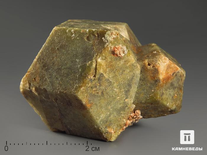 Гроссуляр (зелёный гранат), сросток кристаллов 4,3х3,5х3,1 см, 10218, фото 1