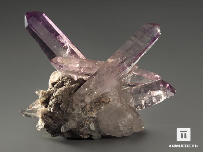 Аметист, сросток двухголовых кристаллов 4,5х4х2,8 см, 10-137/12, фото 2