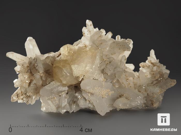 Кварц с кристаллом кальцита, друза 10,7х6,1х5,5 см, 10-232/31, фото 3