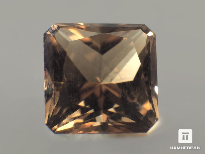 Раухтопаз (дымчатый кварц), огранка 6х6х4,5 мм (1,15 ct), 10784, фото 1