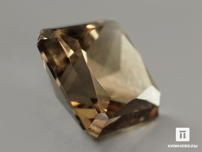 Раухтопаз (дымчатый кварц), огранка 6х6х4,5 мм (1,15 ct), 10784, фото 2