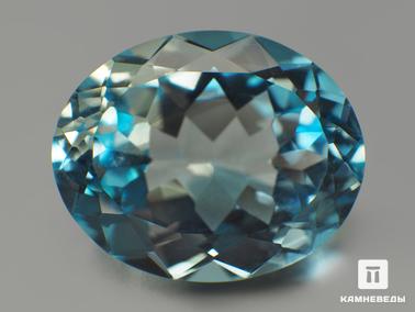 Топаз. Топаз голубой, огранка 14,5х12х7 мм (8,2 ct)