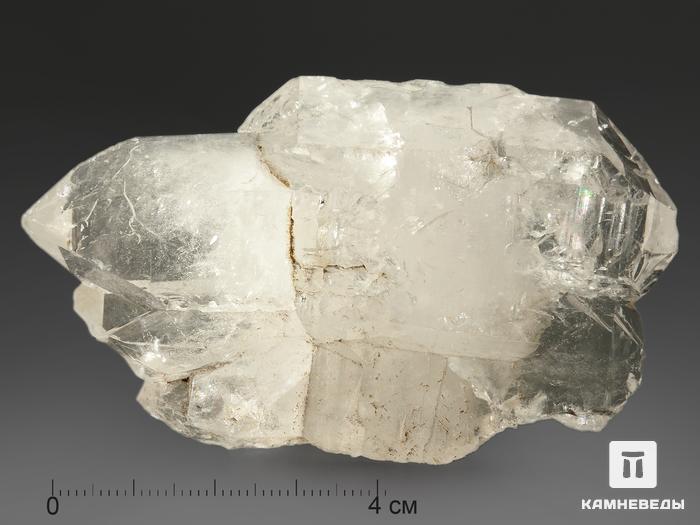 Горный хрусталь (кварц), сросток двухголовых кристаллов 7,9х4,7х2,3 см, 10860, фото 2