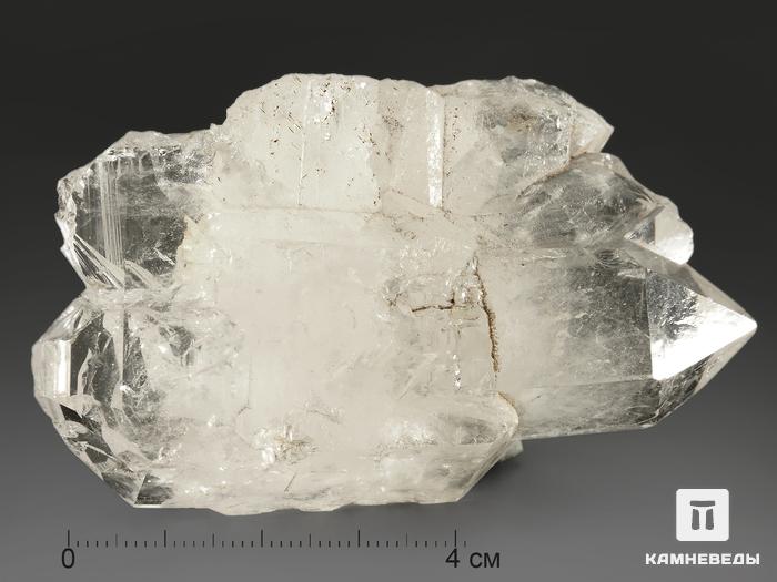 Горный хрусталь (кварц), сросток двухголовых кристаллов 7,9х4,7х2,3 см, 10860, фото 1