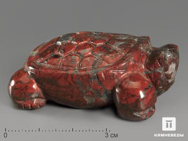 Яшма. Черепаха из красной яшмы, 5х3,5х2 см