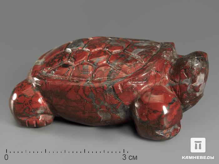 Черепаха из красной яшмы, 5х3,5х2 см, 23-242, фото 1