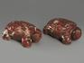 Черепаха из красной яшмы, 5х3,5х2 см, 23-242, фото 3