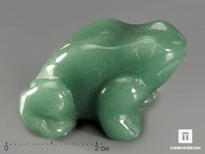 Лягушка из авантюрина зелёного, 3,8х2,9х2 см, 10935, фото 1