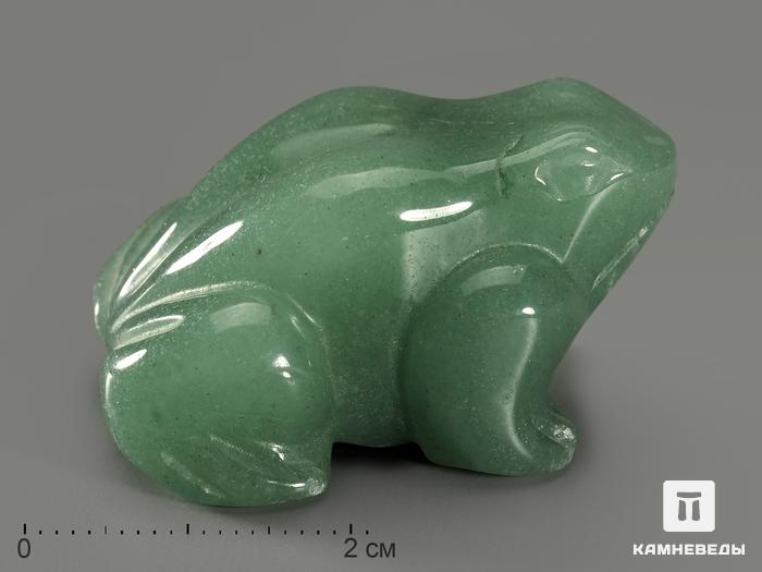 Лягушка из зелёного авантюрина, 3,8х2,9х2 см, 10935, фото 2
