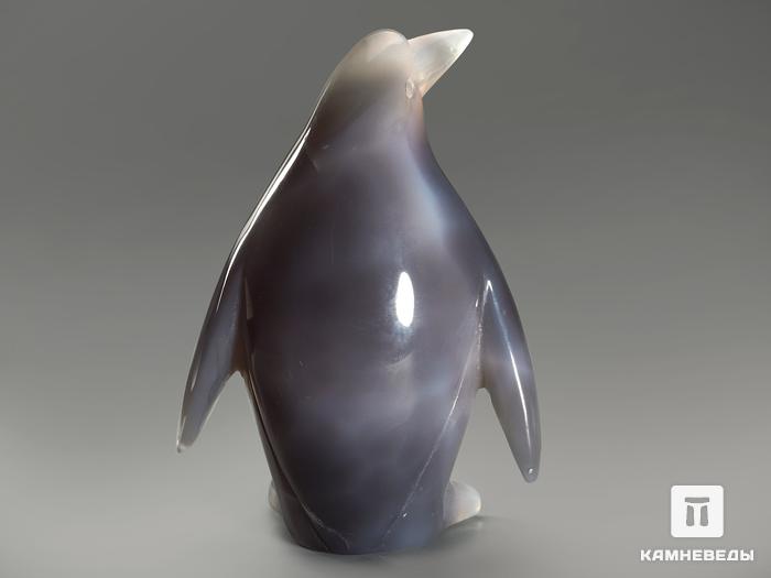 Пингвин из агата с жеодой кварца, 13,7х10х6,1 см, 10995, фото 2