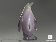 Пингвин из агата с жеодой кварца, 11,4х6,4х4,1 см