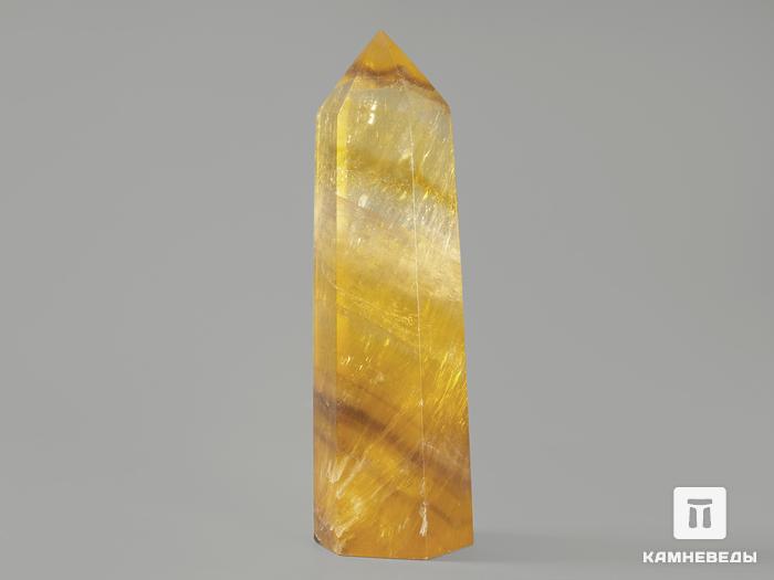 Флюорит жёлтый в форме кристалла, 9-10 см (120-140 г), 11005, фото 3
