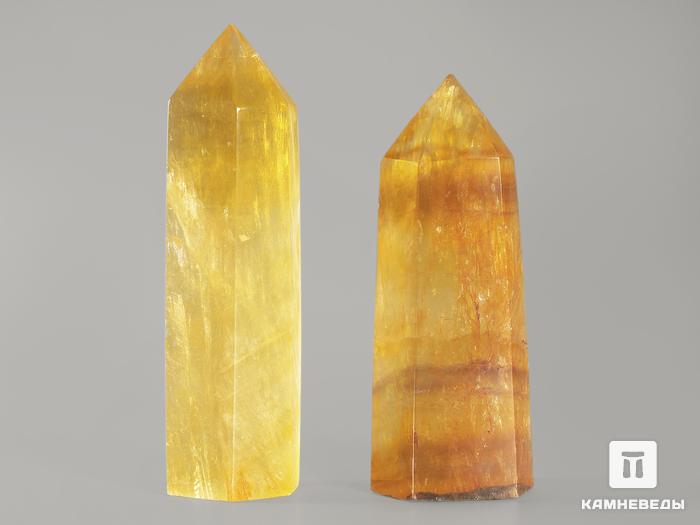 Флюорит жёлтый в форме кристалла, 7,5-9 см (90-100 г), 11002, фото 2