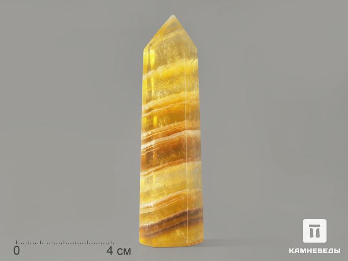 Флюорит жёлтый в форме кристалла, 8-10 см (100-110 г), 11003, фото 2