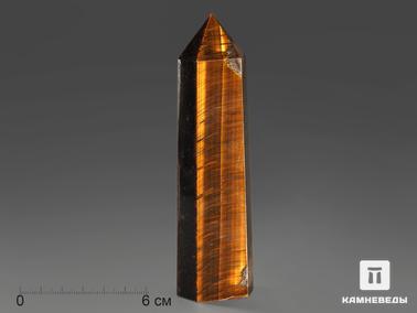 Тигровый глаз. Тигровый глаз в форме кристалла, 13,3х3,8х3,1 см