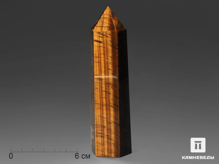 Тигровый глаз в форме кристалла, 13,3х3,8х3,1 см, 11028, фото 2