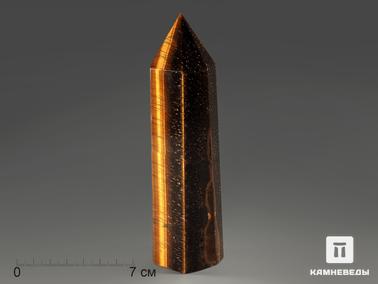 Тигровый глаз. Тигровый глаз в форме кристалла, 14,8х4х3,3 см