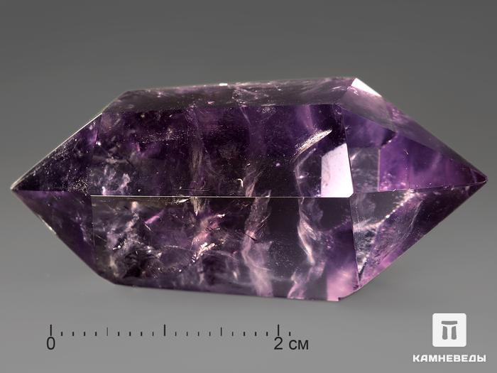 Аметист (аметрин) в форме двухголового кристалла, 4-4,5 см (15-20 г), 11026, фото 1