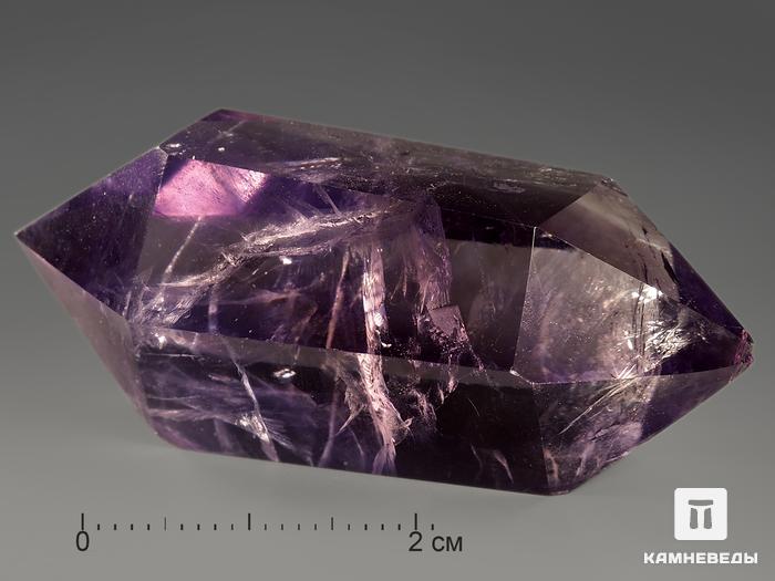 Аметист (аметрин) в форме двухголового кристалла, 4-4,5 см (15-20 г), 11026, фото 2
