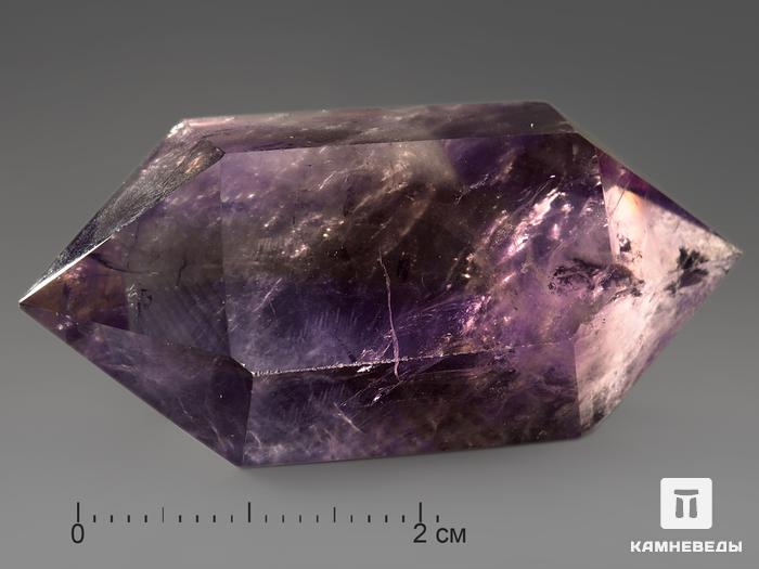 Аметист (аметрин) в форме двухголового кристалла, 4-4,5 см (20-25 г), 11066, фото 1