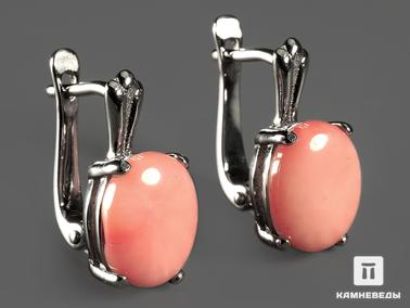 Кораллы. Серьги с розовым кораллом
