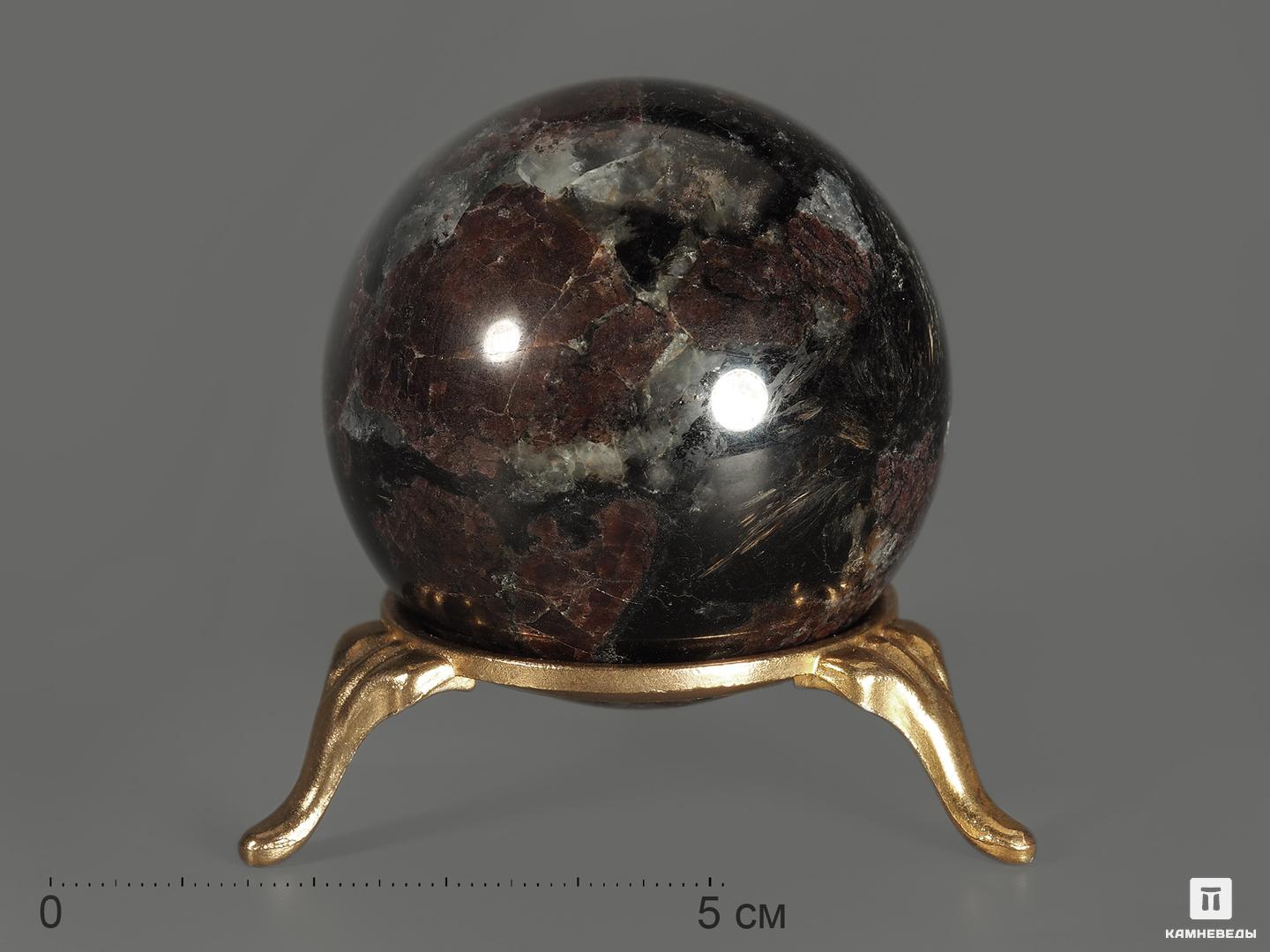 Шар из эвдиалита с эгирином, 50 мм, 21-144, фото 1
