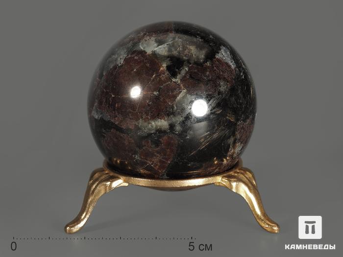 Шар из эвдиалита с эгирином, 50 мм, 21-144, фото 2