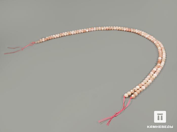 Бусины из опала розового (огранка), 80 шт. на нитке, 5 мм, 11343, фото 2