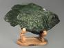 Резьба «Рыба» из зелёного нефрита на деревянной подставке, 38,3х28,5х11,5 см, 11659, фото 4