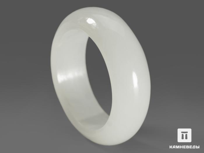 Кольцо из белого нефрита, ширина 7-8 мм, 7982, фото 1