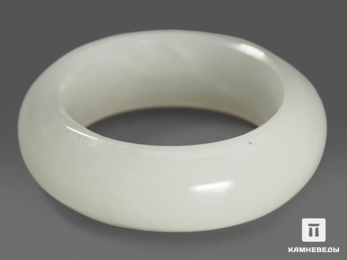 Кольцо из белого нефрита, ширина 7-8 мм, 7982, фото 2