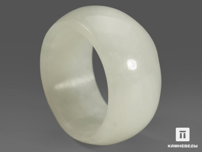 Кольцо из нефрита белого, ширина 11-12 мм, 44-19/13, фото 1
