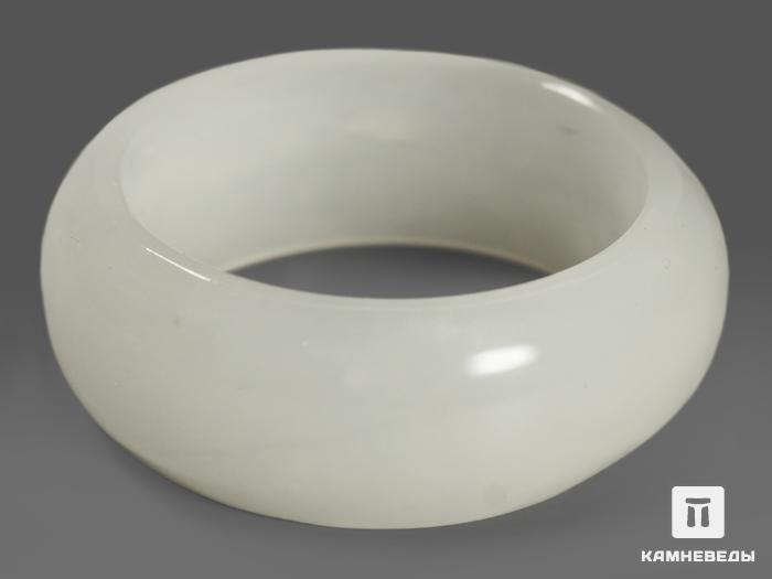 Кольцо из белого нефрита, ширина 8-9 мм, 11765, фото 2