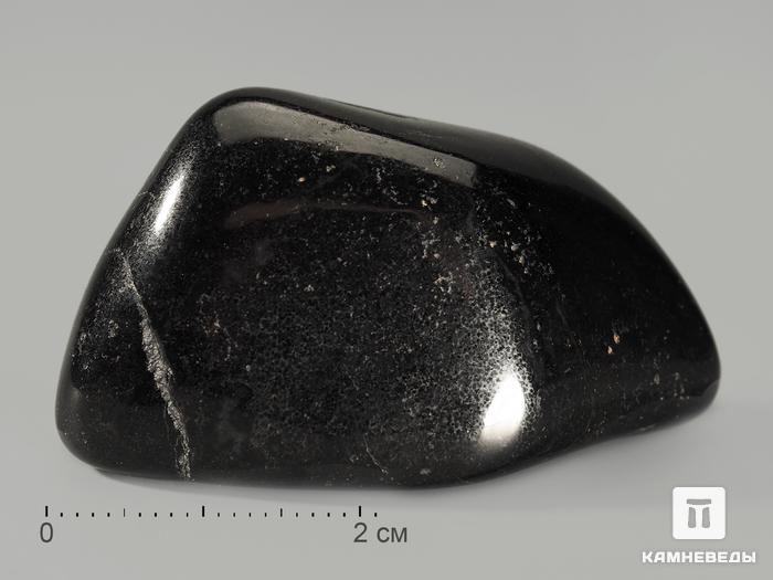 Обсидиан чёрный, крупная галтовка 4,5-5 см (40-45 г), 11830, фото 1